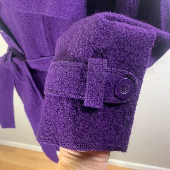 SANDRO Wool Structured VNeck Collared Belted Button Front Business Office Blazer - Picture 9 of 13